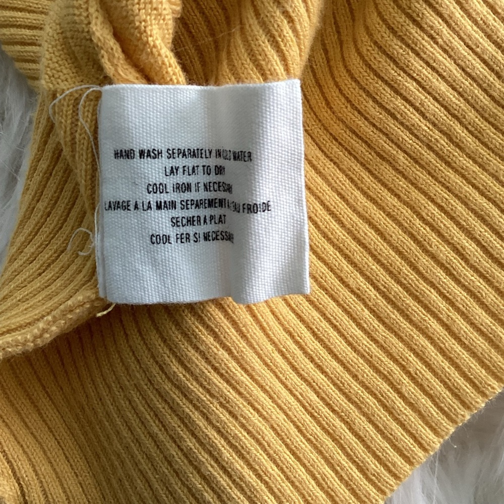 Anthropologie Yellow Ruffle-Trim Cardigan - Picture 7 of 7